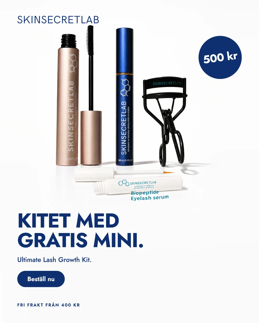 Annonsförslag: Ultimate Lash Growth Kit med gratis mini, 500 kr