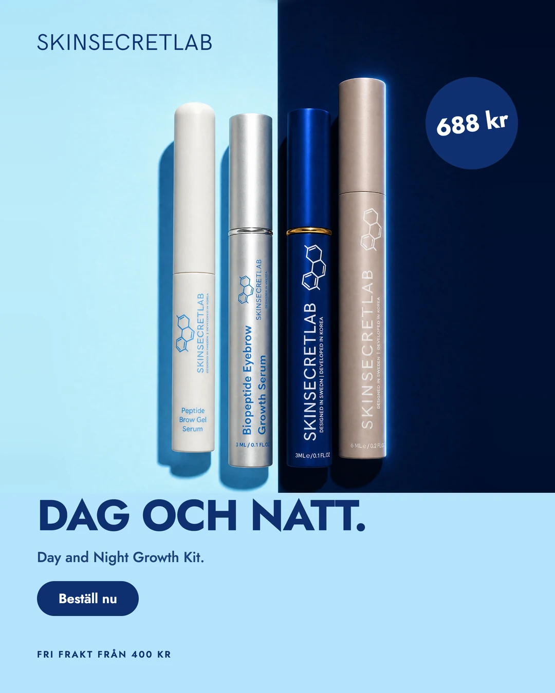 Annonsförslag: kitet över en ljus och en mörk bildhalva